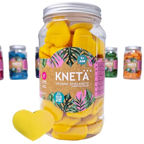 KNETÄ LIEBÄ I Made in Germany I Schulknete I Kindergartenknete I Knete ab 1 Jahr (GELB) von KNETÄ