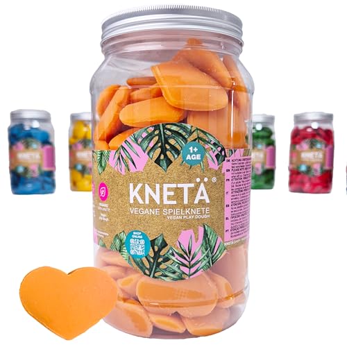 KNETÄ LIEBÄ I Made in Germany I Schulknete I Kindergartenknete I Knete ab 1 Jahr (ORANGE) von KNETÄ