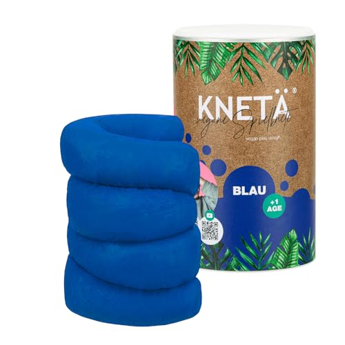 KNETÄ XXL Papierdose (1.000g) - Vegane Spielknete für Kinder ab 1 Jahr I Made in Germany (BLAU) von KNETÄ