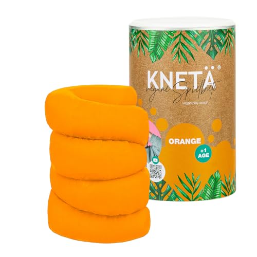 KNETÄ XXL Papierdose (1.000g) - Vegane Spielknete für Kinder ab 1 Jahr I Made in Germany (ORANGE) von KNETÄ