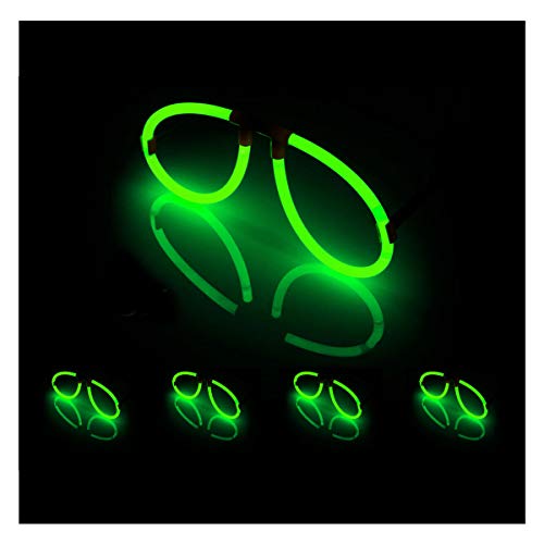 KNIXS 5er Set Knicklicht Brillen in Grün Leuchtend (einzeln verpackt) für Party, Disko, Karneval oder Fasching, Festival, Junggesellenabschied oder Geburtstag von KNIXS
