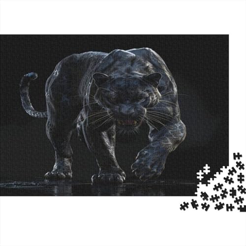 Schwarzer Panther Puzzle 1000 Teile Für Erwachsene Und Kinder Ab 14 Jahren Für Stressabbauer Puzzel 1000pcs (75x50cm) von KNNDUIAOE