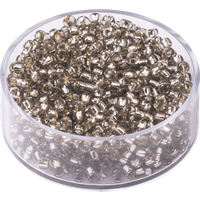 BRUNNEN 213203581 KNORR prandell Böhmische Rocailles, Ø 2,5 mm, silbergrau, 17 g von KNORR PRANDELL