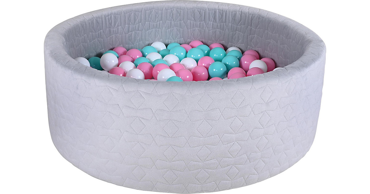 "Bällebad soft - ""Cosy geo grey"" - 300 Bälle (rose,creme,lightblue)" von KNORRTOYS.COM