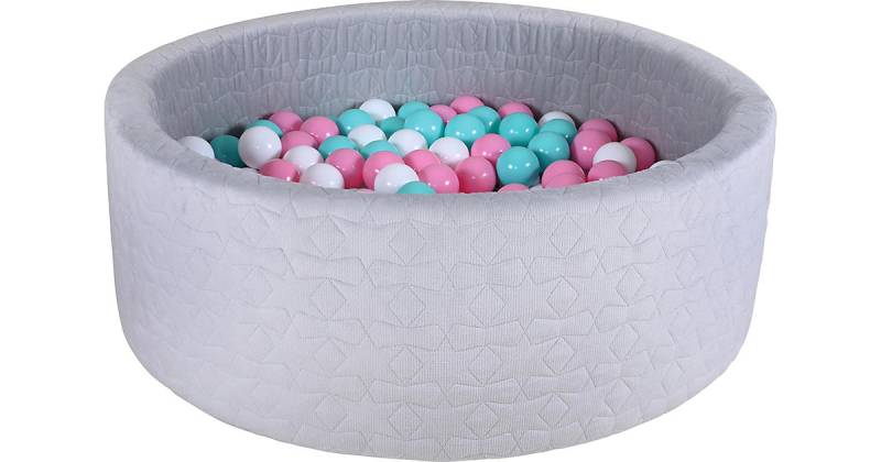 "Bällebad soft - ""Cosy geo grey"" - 300 Bälle (rose,creme,lightblue)" von KNORRTOYS.COM