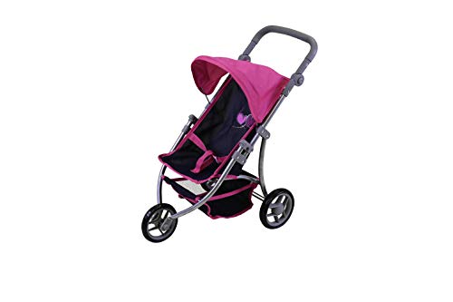 KNORRTOYS.COM 16533 Puppenbuggy Jogger Lio-Flying Hearts Blue pink von KNORRTOYS.COM