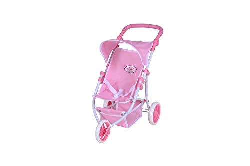 KNORRTOYS.COM 16538 Puppenbuggy Jogger Lio-Princess White Rose, rosa von KNORRTOYS.COM