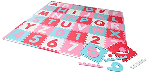 KNORRTOYS.COM 21020 Puzzlematte-Alphabet + Zahlen pink-rosa von KNORRTOYS.COM