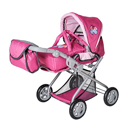 Knorrtoys 61888 - Puppenkombi Kyra - pink with butterfly von KNORRTOYS.COM