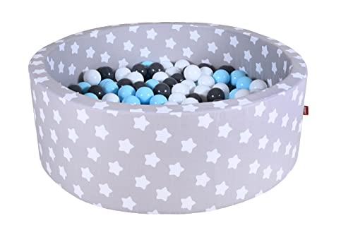 KNORRTOYS.COM 68161 - Bällebad Soft - Grey White Stars - 300 Bälle Creme/Grey/lightblue 82 cm x 82 cm x 33 cm KNORRTOYS.COM 68161 - Bällebad Soft - Grey White Stars - 300 Bälle Creme/Grey/lightblue 82 cm x 82 cm x 33 cm von KNORRTOYS.COM