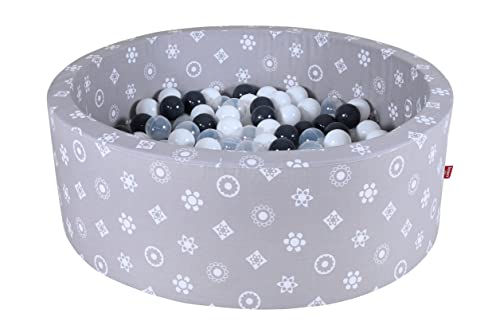 Knorrtoys 68176 - Bällebad Soft - Royal Grey - 300 Balls Grey/White/transparent von KNORRTOYS.COM