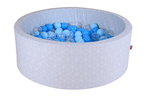 Knorrtoys 68190 - Bällebad soft - "Geo cube grey" - 300 Bälle soft blue/blue/transparent Knorrtoys 68190 - Bällebad soft - "Geo cube grey" - 300 Bälle soft blue/blue/transparent von KNORRTOYS.COM