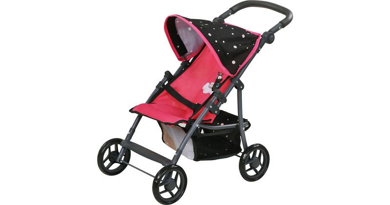 Puppenbuggy Liba - NICI Theodor Carbon schwarz/pink von KNORRTOYS.COM