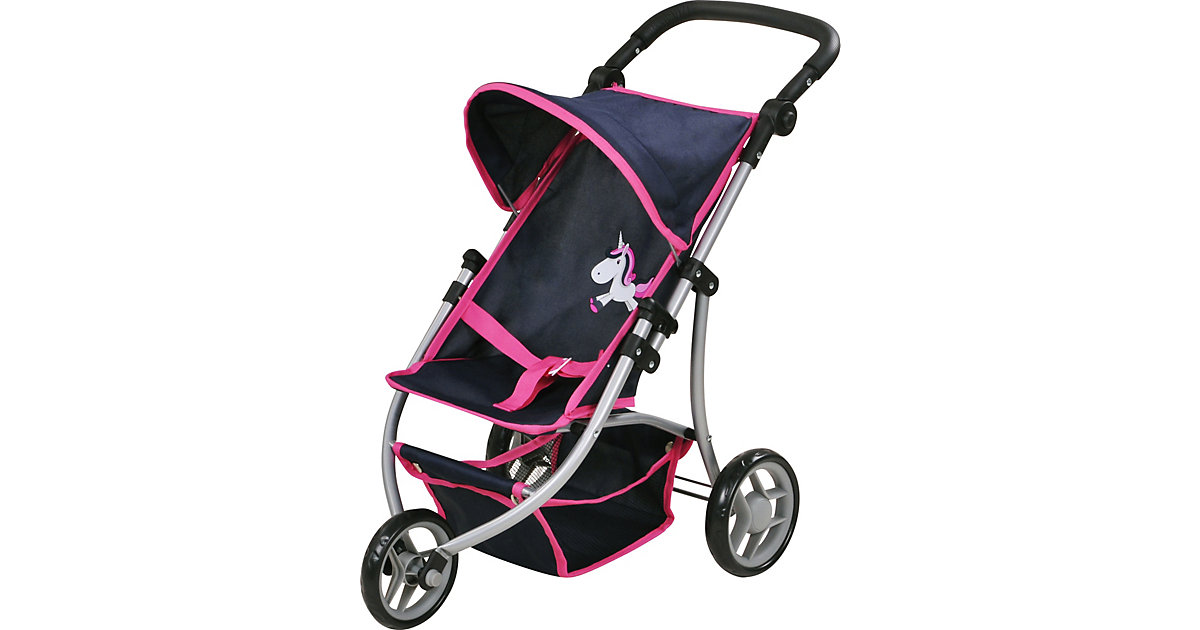 Puppenwagen Jogger Lio - UMA Einhorn, blau von KNORRTOYS.COM