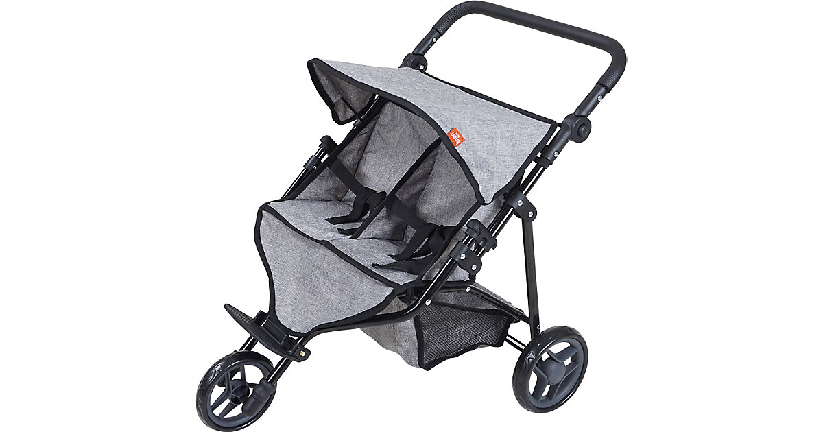Zwillingspuppenwagen Duo - jeans grey anthrazit Zwillingspuppenwagen Duo - jeans grey anthrazit von KNORRTOYS.COM