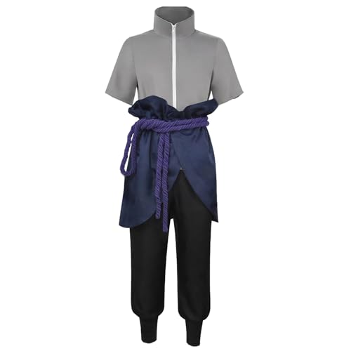 KNUSO Anime Cosplay Kostüm Uchiha Sasuke Jacke Hose Anzüge Halloween Party Outfits, GRAU, XS KNUSO Anime Cosplay Kostüm Uchiha Sasuke Jacke Hose Anzüge Halloween Party Outfits, GRAU, XS von KNUSO