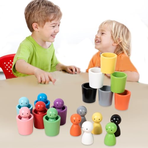 KOBONA Farbsortierbecher – Große Steckfiguren in Bechern – Montessori Spielzeug for Kleinkinder ab 3 Jahren – Spielerisches Farbenset for die Farbzuordnung KOBONA Farbsortierbecher – Große Steckfiguren in Bechern – Montessori Spielzeug for Kleinkinder ab 3 Jahren – Spielerisches Farbenset for die Farbzuordnung von KOBONA