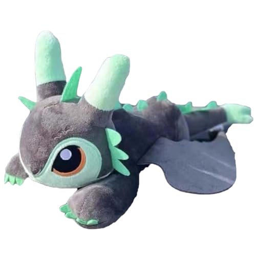 KOBONA Fliegender Drache Plüschtier mit Beweglichen Flügeln Drachenbändiger Meister Ohnezahn Plüschtier Fliegender Drache Autodachspielzeug Puppenornamente von KOBONA