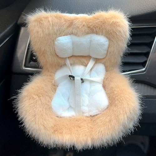 KOBONA Labubu -Autositz for Puppen Kawaii Labubu Puppen -Plüsch -Sofa mit AIR -Vent -Clip und Desktop -Ständer Plüsch Puppen Sitzwagen Inneneinrichtung for Display Labubu Zubehör von KOBONA