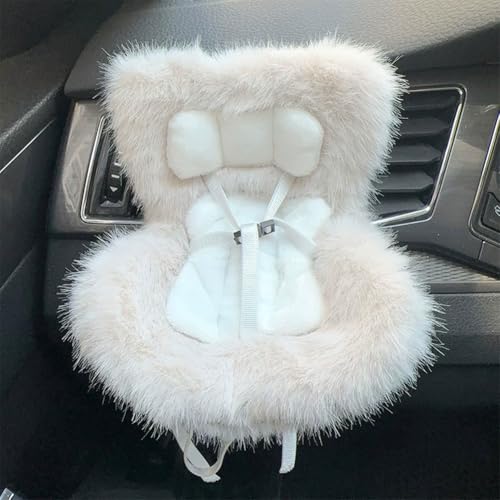 KOBONA Labubu -Autositz for Puppen Kawaii Labubu Puppen -Plüsch -Sofa mit AIR -Vent -Clip und Desktop -Ständer Plüsch Puppen Sitzwagen Inneneinrichtung for Display Labubu Zubehör von KOBONA