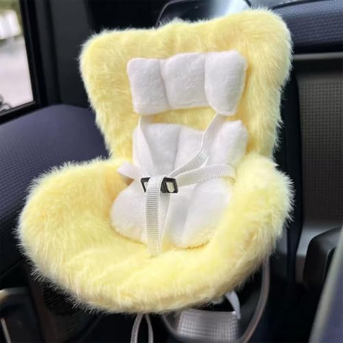 KOBONA Labubu -Autositz for Puppen Kawaii Labubu Puppen -Plüsch -Sofa mit AIR -Vent -Clip und Desktop -Ständer Plüsch Puppen Sitzwagen Inneneinrichtung for Display Labubu Zubehör von KOBONA