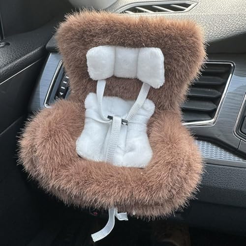 KOBONA Labubu -Autositz for Puppen Kawaii Labubu Puppen -Plüsch -Sofa mit AIR -Vent -Clip und Desktop -Ständer Plüsch Puppen Sitzwagen Inneneinrichtung for Display Labubu Zubehör von KOBONA