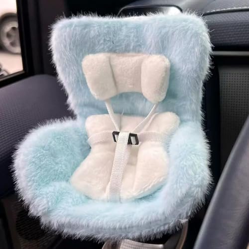 KOBONA Labubu -Autositz for Puppen Kawaii Labubu Puppen -Plüsch -Sofa mit AIR -Vent -Clip und Desktop -Ständer Plüsch Puppen Sitzwagen Inneneinrichtung for Display Labubu Zubehör von KOBONA