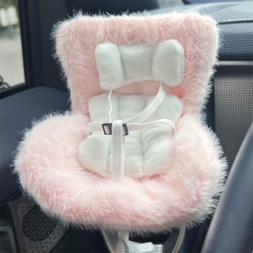 KOBONA Labubu -Autositz for Puppen Kawaii Labubu Puppen -Plüsch -Sofa mit AIR -Vent -Clip und Desktop -Ständer Plüsch Puppen Sitzwagen Inneneinrichtung for Display Labubu Zubehör von KOBONA