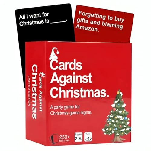 Spiel Against Weihnachten - Weihnachtliche Tischspiele Weihnachtskartenspiel Wiederverwendbare lustige Kartenspiele mit 250 Karten, lustiges Weihnachtskartenspiel for Erwachsene Spiel Against Weihnachten - Weihnachtliche Tischspiele Weihnachtskartenspiel Wiederverwendbare lustige Kartenspiele mit 250 Karten, lustiges Weihnachtskartenspiel for Erwachsene von KOBONA