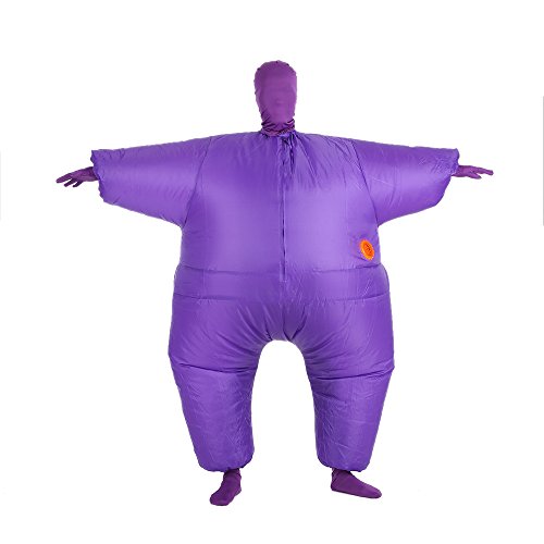 KOCAN Lustiges aufblasbares Ganzkörper-Kostüm in Erwachsenengröße, mit Luftventilator betrieben, zum Aufblasen, für Halloween, Sport, Party, fettes aufblasbares Overall-Kostüm von KOCAN