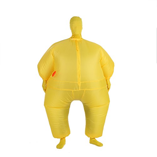 KOCAN Lustiges aufblasbares Ganzkörper-Kostüm in Erwachsenengröße, mit Luftventilator betrieben, zum Aufblasen, für Halloween, Sport, Party, fettes aufblasbares Overall-Kostüm von KOCAN