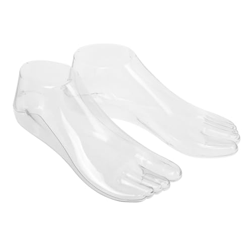 KOCKSHION 1 Paar Fußmodellständer Form Schaufensterpuppenständer Fußkettchen-Ausstellungsmodell Zeigen Sock Mannequin Schaufensterpuppenfüße für Socken Plastik Transparent von KOCKSHION