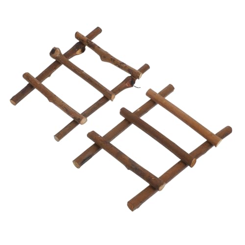 KOCKSHION 2 Stück Miniature Rattan Ladder Dekoration für Puppenhaus und Mikro Landschaften Vielseitig Einsetzbar Fotorequisiten und Gartenornamente von KOCKSHION