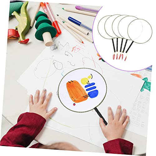 KOCKSHION 5 Stück Teiliges Diy Malfächer aus Strapazierfähigem Seidenmaterial Blanko Fächer zum Bemalen und Basteln mit Aufhängeschlaufe für Kreatives Gestalten im Kindergarten KOCKSHION 5 Stück Teiliges Diy Malfächer aus Strapazierfähigem Seidenmaterial Blanko Fächer zum Bemalen und Basteln mit Aufhängeschlaufe für Kreatives Gestalten im Kindergarten von KOCKSHION