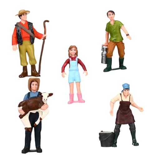 KOCKSHION Robuste Figurenmodelle 5 Stück Miniaturfiguren Von Und Bauernhof Detailliert Bemalte Plastikfiguren Für Jungen Und Mädchen Als Geburtstagsgeschenk KOCKSHION Robuste Figurenmodelle 5 Stück Miniaturfiguren Von Und Bauernhof Detailliert Bemalte Plastikfiguren Für Jungen Und Mädchen Als Geburtstagsgeschenk von KOCKSHION