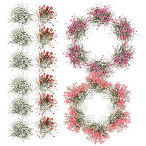 KOCKSHION 5Stücke Miniatur Blumen Cluster DIY Miniatur Blumen für Sandtisch Landschaft Hochwertige Kunststoffmaterialien für Modellbau und Szenen von KOCKSHION