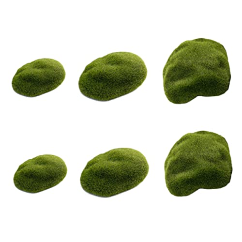 KOCKSHION 6 Pack Gefälschte Stein Moos Landschaft Künstliche Stein Schmücken Simulierte Stein Ornament Grün Hause Hof KOCKSHION 6 Pack Gefälschte Stein Moos Landschaft Künstliche Stein Schmücken Simulierte Stein Ornament Grün Hause Hof von KOCKSHION