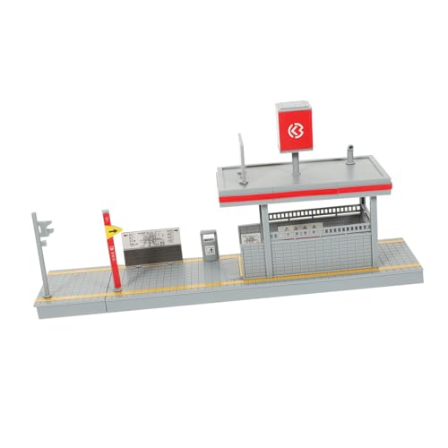KOCKSHION Modell Bahn Station DIY Dekorationszubehör für Kreative Szenen Fantasie von Kindern Kompakte und Leichte Gestaltung für Spiel und Spaß von KOCKSHION