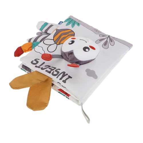 KOCKSHION Nordic Wind Tail Stoffbuch Babyspielzeug Knister Babybuch Knisterbücher Stoffbücher Für Babys Entwicklungsbuch Erstbuch Babybücher Ruhiges Buch Beschäftigungsbuch Grau von KOCKSHION