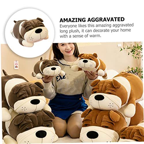 KOCKSHION Plüsch Hund Kissen Realistisches Sha Pei Stofftier Weiches Kuschelkissen für Niedliches Tier Plüschtier Schlafkissen Dekoratives Puppen für Sofa und Kinderzimmer KOCKSHION Plüsch Hund Kissen Realistisches Sha Pei Stofftier Weiches Kuschelkissen für Niedliches Tier Plüschtier Schlafkissen Dekoratives Puppen für Sofa und Kinderzimmer von KOCKSHION
