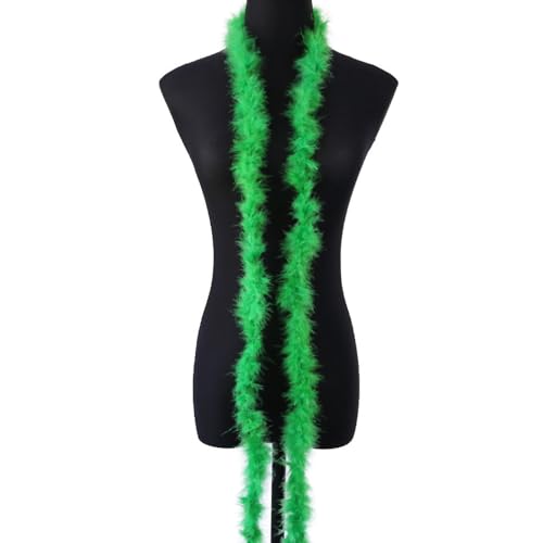1 x 2 m Federboa Truthahnfedern Boa, flauschige Plüschfederboa, Federstola, Federschal, Federgirlande für Weihnachtsbaum, Hochzeit, Basteln, Burlesque, Karnevalsparty, 20er Jahre Kostüm Dekoration von KOGMMYSEVP