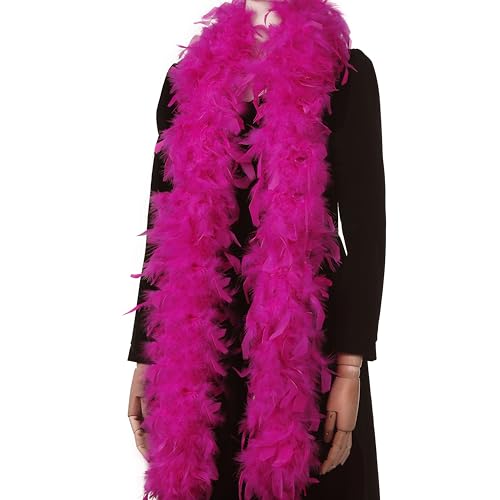 45 g weiße Federboa, 2 Yards Truthahnboa-Federn für Partys, Weihnachten, Hochzeiten, Kostüme, Konzerte, Haustiere und Heimdekoration (45 g weiß) von KOGMMYSEVP