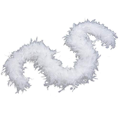 60 g, 2 Meter lange Federboa, ideal für Party, Hochzeit, Halloween-Kostüm, Weihnachtsbaum, Dekoration 60 g, 2 Meter lange Federboa, ideal für Party, Hochzeit, Halloween-Kostüm, Weihnachtsbaum, Dekoration von KOGMMYSEVP