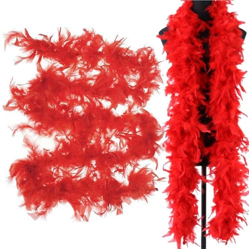 Bunte Federboas, 2 m Federboa für Damen und Mädchen, Kostümzubehör für Damen, Tanzen, Hochzeit, Party, Cosplay, Halloween, Basteln, Partyzubehör Bunte Federboas, 2 m Federboa für Damen und Mädchen, Kostümzubehör für Damen, Tanzen, Hochzeit, Party, Cosplay, Halloween, Basteln, Partyzubehör von KOGMMYSEVP