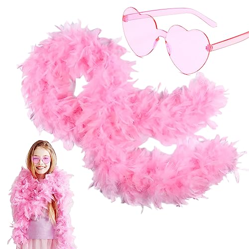 Dunkelblaue Federboa für Damen und Mädchen, 80 g, natürliche Truthahnfederboas und Herz-Sonnenbrille, Verkleidung für Erwachsene, Kinder, flauschiger Federschal für Tanzen, Junggesellinnenabschied Dunkelblaue Federboa für Damen und Mädchen, 80 g, natürliche Truthahnfederboas und Herz-Sonnenbrille, Verkleidung für Erwachsene, Kinder, flauschiger Federschal für Tanzen, Junggesellinnenabschied von KOGMMYSEVP
