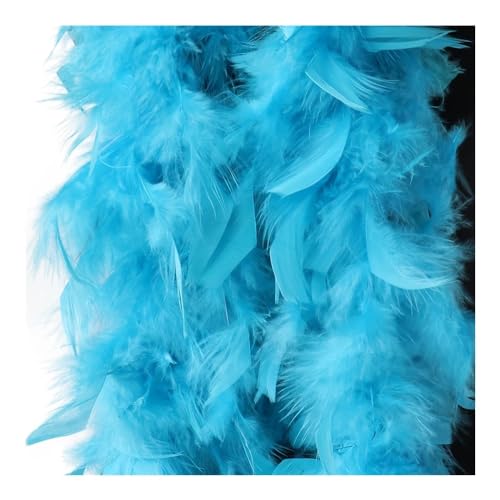 Farbige Truthahn-Federboa, 38–40 g, für Bastelband, Hochzeitskleid, Schal, natürliche Feder, Nähen, Kleidung, Dekoration, Seeblau, 2 m Farbige Truthahn-Federboa, 38–40 g, für Bastelband, Hochzeitskleid, Schal, natürliche Feder, Nähen, Kleidung, Dekoration, Seeblau, 2 m von KOGMMYSEVP
