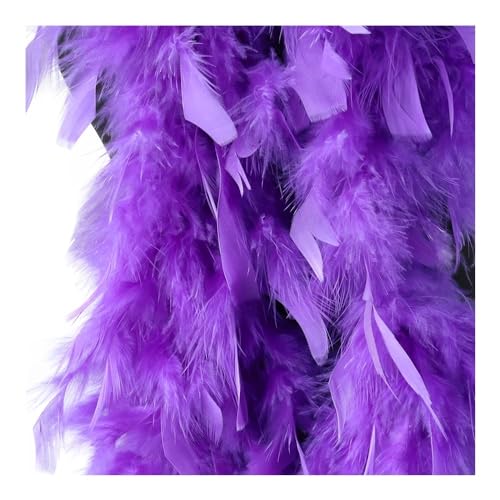 Farbige Truthahn-Federboa, 38–40 g, für Bastelband, Hochzeitskleid, Schal, natürliche Feder, Nähen, Kleidung, Dekoration, Violett, 2 m Farbige Truthahn-Federboa, 38–40 g, für Bastelband, Hochzeitskleid, Schal, natürliche Feder, Nähen, Kleidung, Dekoration, Violett, 2 m von KOGMMYSEVP