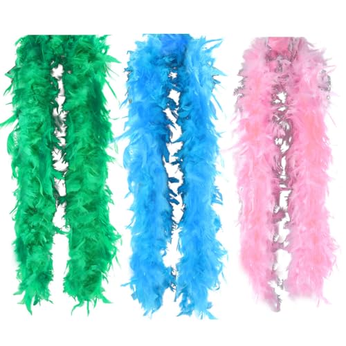 Federboa für Damen, 2 Stück, Truthahn-Federboa, Kostümdekoration für Hochzeit, Tanz, Handwerk, Party, Verkleidung, Halloween, Kostüm, Dekoration, 2 Meter lang Federboa für Damen, 2 Stück, Truthahn-Federboa, Kostümdekoration für Hochzeit, Tanz, Handwerk, Party, Verkleidung, Halloween, Kostüm, Dekoration, 2 Meter lang von KOGMMYSEVP