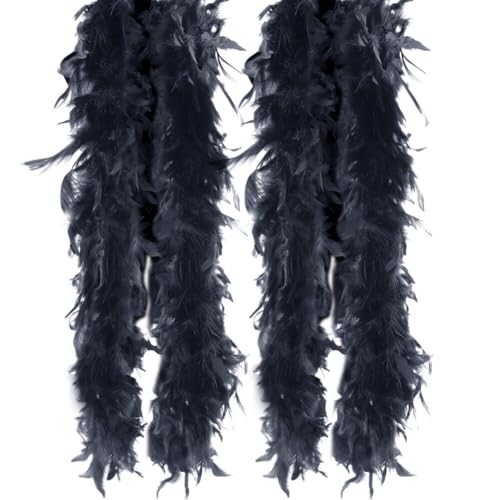 Federboa für Damen, 2 Stück, Truthahn-Federboa, Kostümdekoration für Hochzeit, Tanz, Handwerk, Party, Verkleidung, Halloween, Kostüm, Dekoration, 2 Meter lang Federboa für Damen, 2 Stück, Truthahn-Federboa, Kostümdekoration für Hochzeit, Tanz, Handwerk, Party, Verkleidung, Halloween, Kostüm, Dekoration, 2 Meter lang von KOGMMYSEVP
