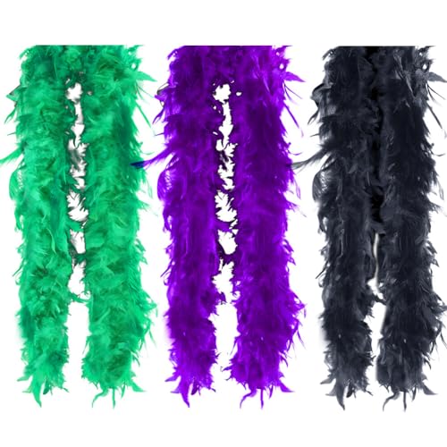 Federboa für Damen, 2 Stück, Truthahn-Federboa, Kostümdekoration für Hochzeit, Tanz, Handwerk, Party, Verkleidung, Halloween, Kostüm, Dekoration, 2 Meter lang Federboa für Damen, 2 Stück, Truthahn-Federboa, Kostümdekoration für Hochzeit, Tanz, Handwerk, Party, Verkleidung, Halloween, Kostüm, Dekoration, 2 Meter lang von KOGMMYSEVP